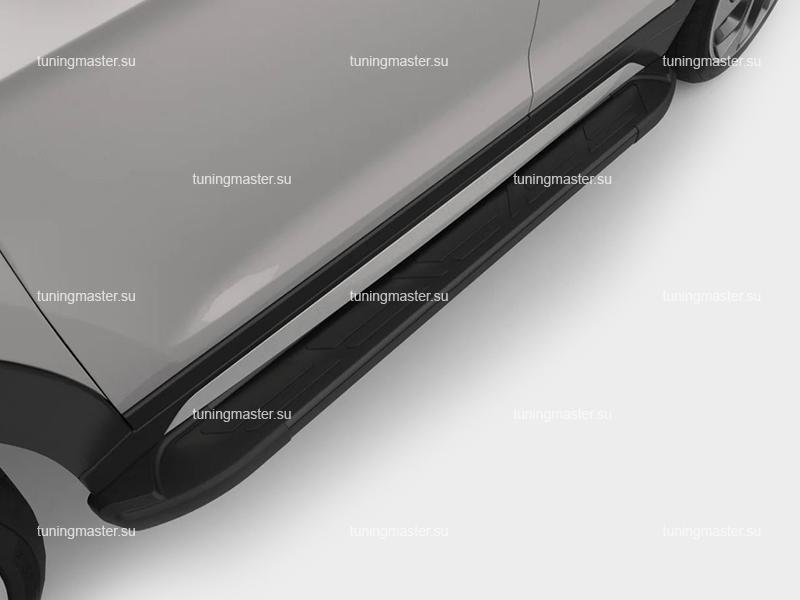 Пороги на авто алюминиевые (Corund Black) Canotomotiv Пороги на авто алюминиевые (Corund Black) Canotomotiv