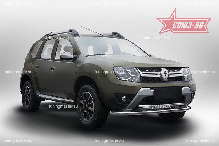 Защита переднего бампера, картера и КПП (сталь) Motodor для Renault Duster (2021-2024) № 71702