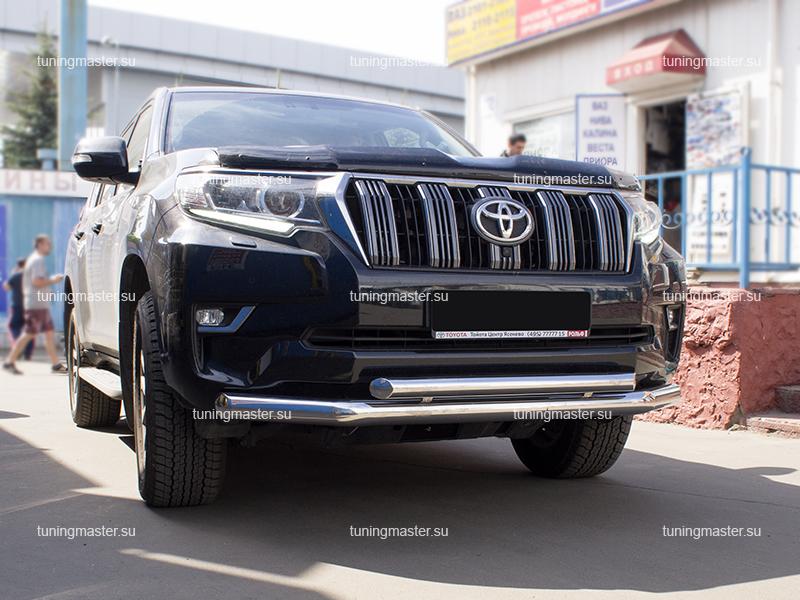 Силовая защита бампера для Toyota Land Cruiser Prado 150 | нержавейка