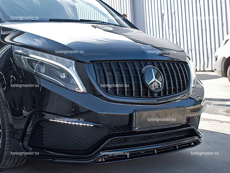 Решетка радиатора Mersedes Benz W447 V-Klass стиль AMG GT Black 1 Решетка радиатора Mersedes Benz W447 V-Klass стиль AMG GT Black