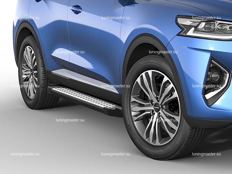 Пороги алюминиевые Haval F7x (Style BMW) Пороги алюминиевые Haval F7x (Style BMW)