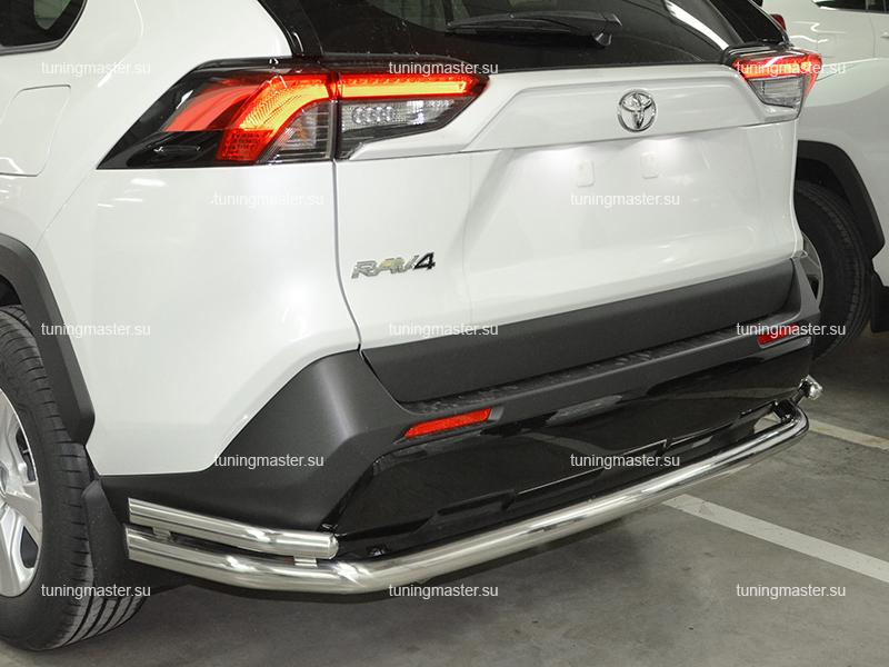 Защита заднего бампера Toyota RAV4 XA50 двойная труба Ø60 Защита заднего бампера Toyota RAV4 XA50 двойная труба Ø60/42