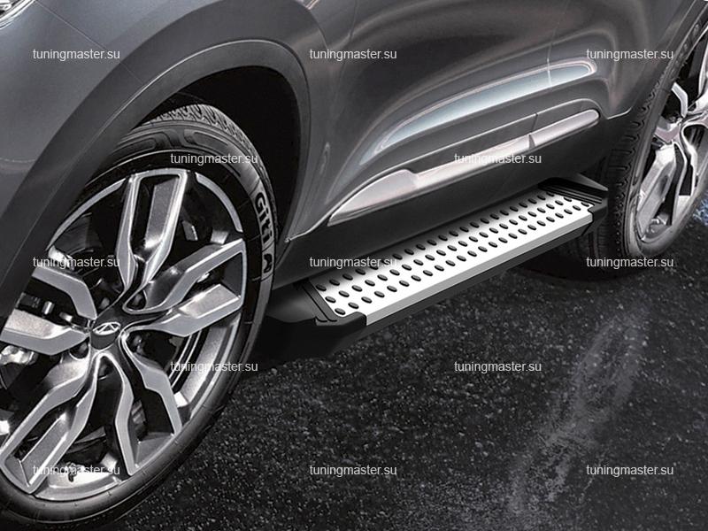 Пороги алюминиевые Chery Tiggo 4 (Style BMW) Пороги алюминиевые Chery Tiggo 4 (Style BMW)