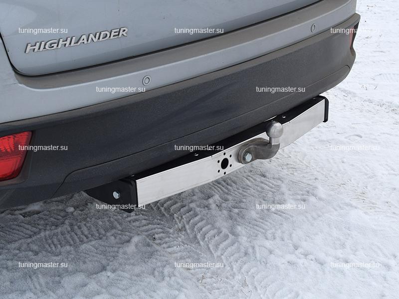 Фаркоп для Toyota Highlander с хром накладкой (быстросъемный) 2 Фаркоп для Toyota Highlander с хром накладкой (быстросъемный)