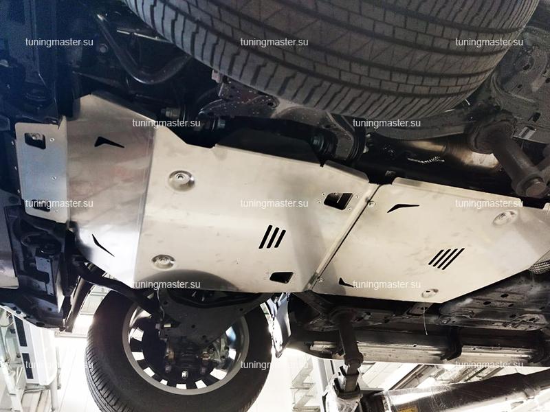 Комплект защит картера для Toyota Land Cruiser 300 (алюминиевая) Комплект защит картера для Toyota Land Cruiser 300 (алюминиевая)