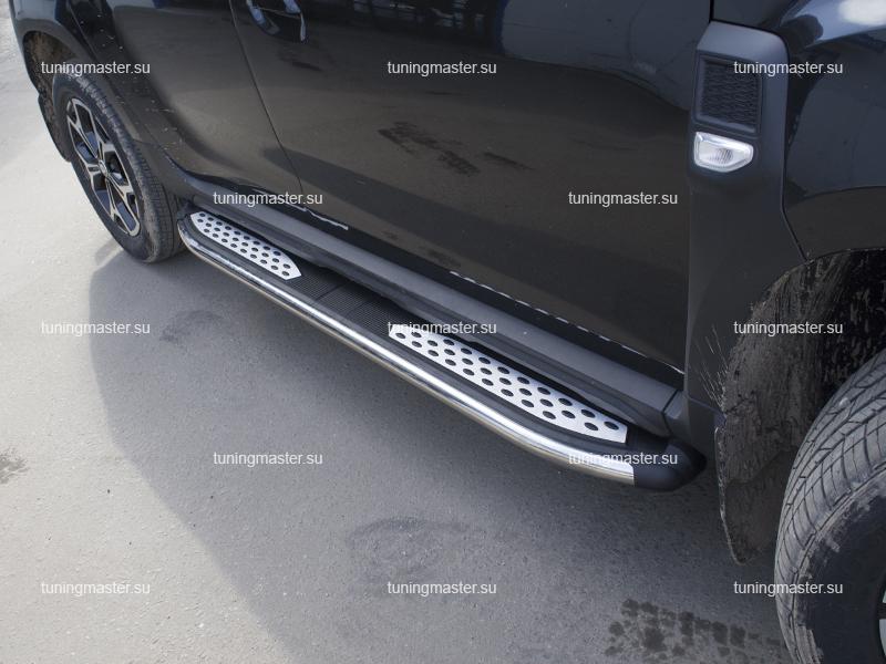 Пороги алюминиевые Renault Duster (Zirkon) Пороги алюминиевые Renault Duster (Zirkon)