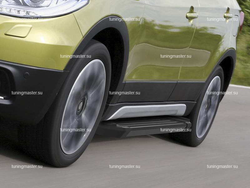 Пороги алюминиевые Suzuki SX4 (Black) Пороги алюминиевые Suzuki SX4 (Black)