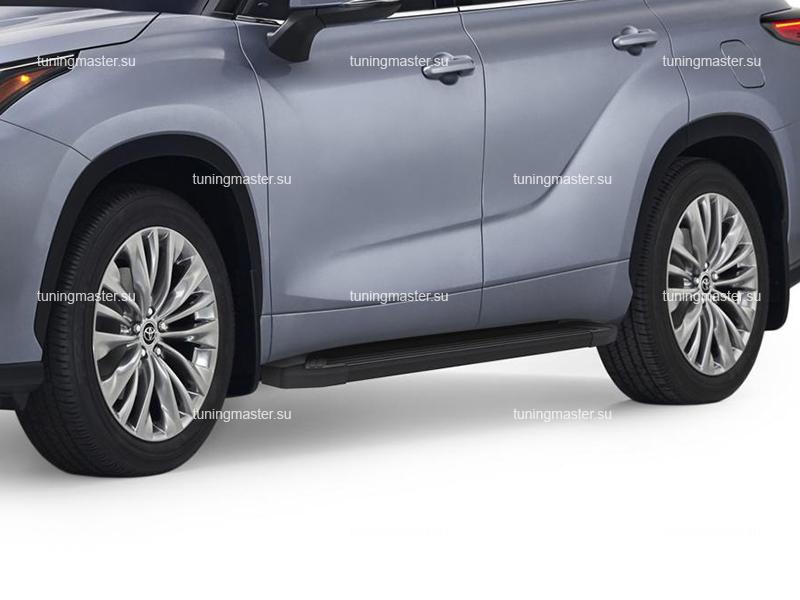 Пороги алюминиевые Toyota Highlander 4 (Silver)