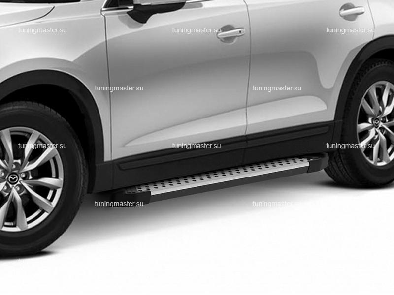 Пороги алюминиевые Mazda CX9 (Bmw Style) Пороги алюминиевые Mazda CX9 (Bmw Style)
