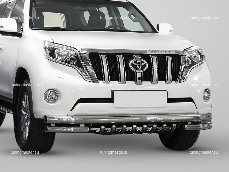 Защита переднего бампера Toyota Land Cruiser Prado 150 с нижней защитой Защита переднего бампера Toyota Land Cruiser Prado 150 с нижней защитой