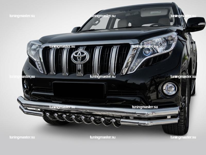 Защита переднего бампера Toyota Land Cruiser Prado 150 с нижней защитой Защита переднего бампера Toyota Land Cruiser Prado 150 с нижней защитой