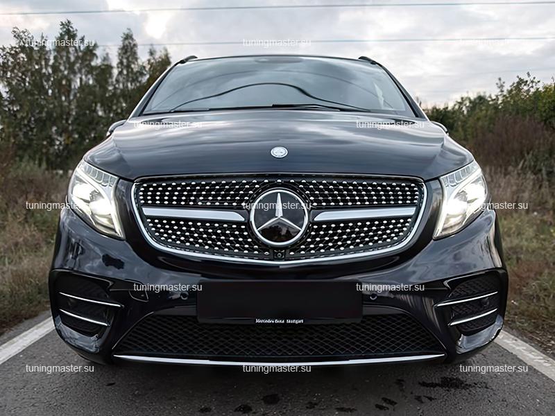 Решетка радиатора Mercedes Benz V Class 447 Diamond Black Решетка радиатора Mercedes Benz V Class 447 Diamond Black