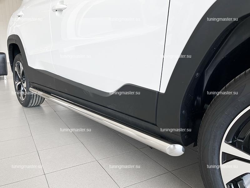 Защита штатного порога JAC JS4 труба Ø53 Защита штатного порога JAC JS4 труба Ø53