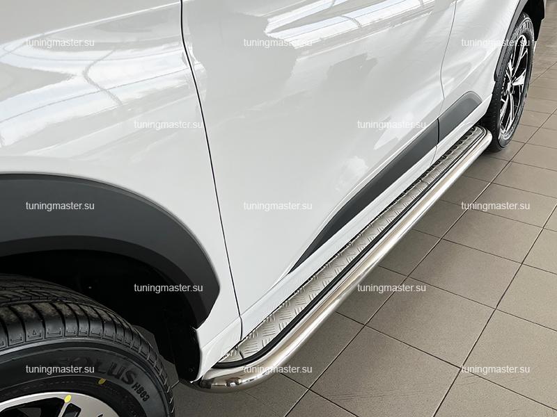 Пороги JAC JS6 труба с накладным листом Ø53 Пороги JAC JS6 труба с накладным листом Ø53