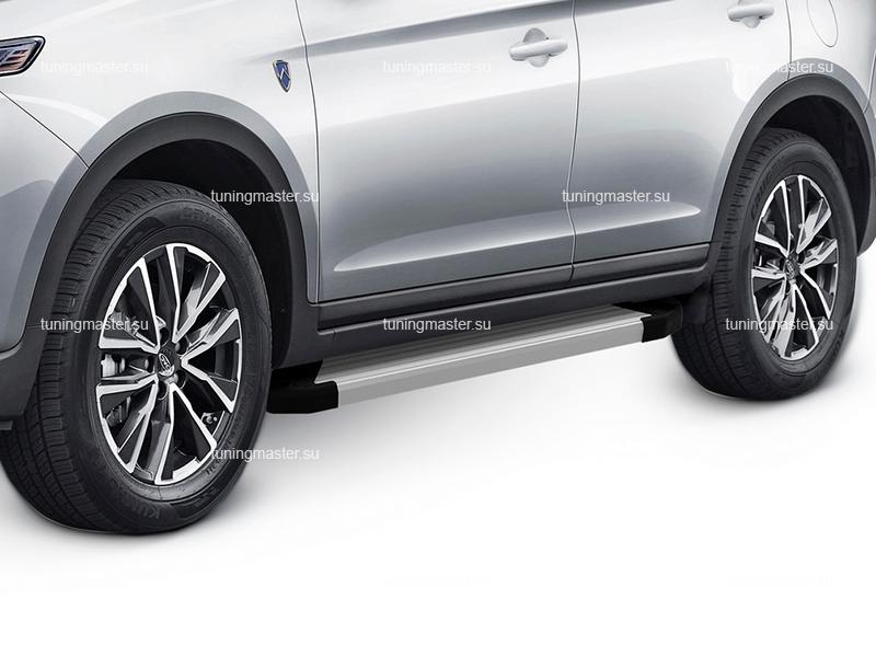 Пороги алюминиевые JAC S7 (Silver) Пороги алюминиевые JAC S7 (Silver)