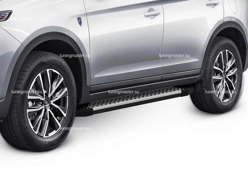 Пороги алюминиевые JAC S7 (Style BMW) Пороги алюминиевые JAC S7 (Style BMW)