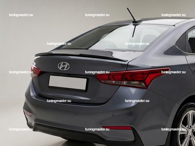 Спойлер на крышку багажника Hyundai Solaris 2 черный Спойлер на крышку багажника Hyundai Solaris 2 черный
