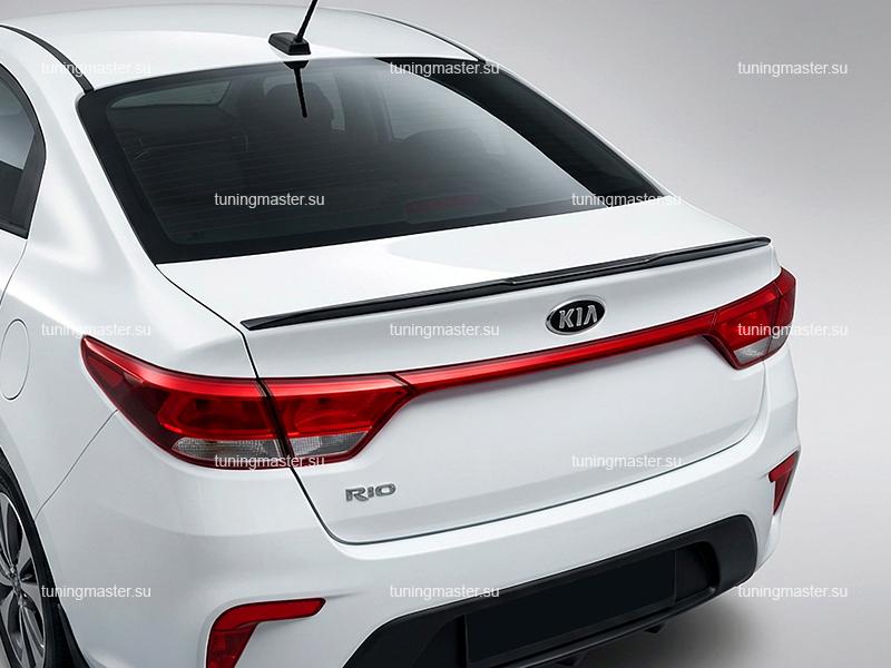 Спойлер универсальный на крышку багажника KIA Rio 4 Спойлер универсальный на крышку багажника М-Стиль (черный)