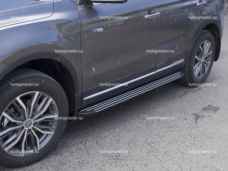 Боковые подножки для Geely Atlas Pro (LB007) Боковые подножки для Geely Atlas Pro (LB007)