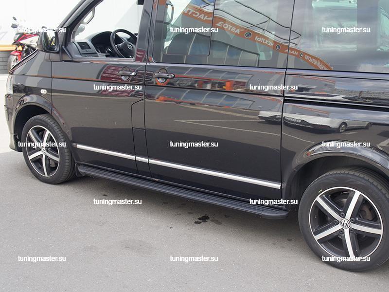 Боковые пороги для Volkswagen Transporter T5 (LB007B) короткая база_4 Боковые пороги для Volkswagen Transporter T5 (LB007B) короткая база_4