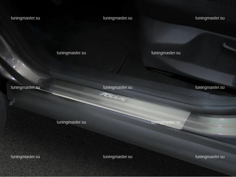 Накладки на пороги Ford Focus 3 NP.1801.3 Накладки на пороги Ford Focus 3