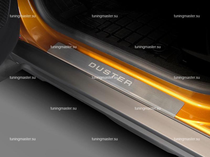 Накладки на пороги RENAULT Duster (20-) с логотипом NP.4706.3 Накладки на пороги RENAULT Duster (20-) с логотипом