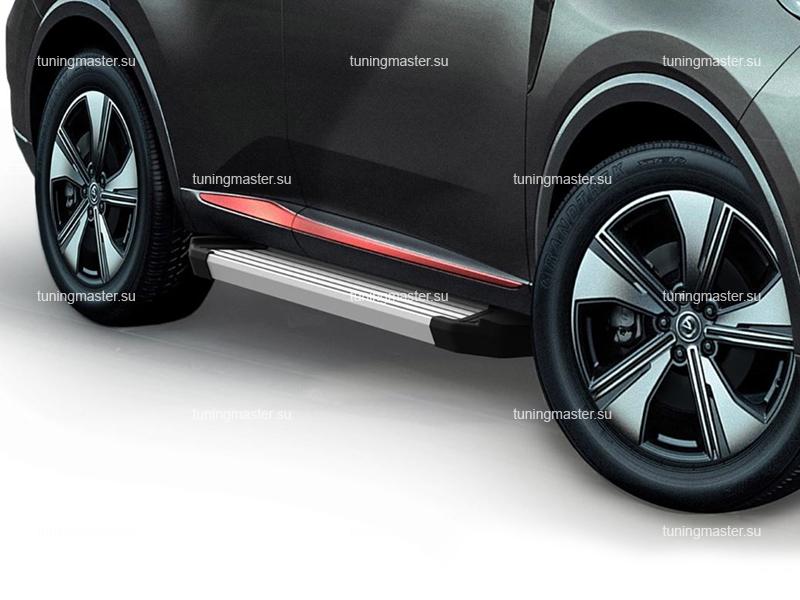 Боковые пороги для Changan CS 55 Plus (Silver) Боковые пороги для Changan CS 55 Plus (Silver)