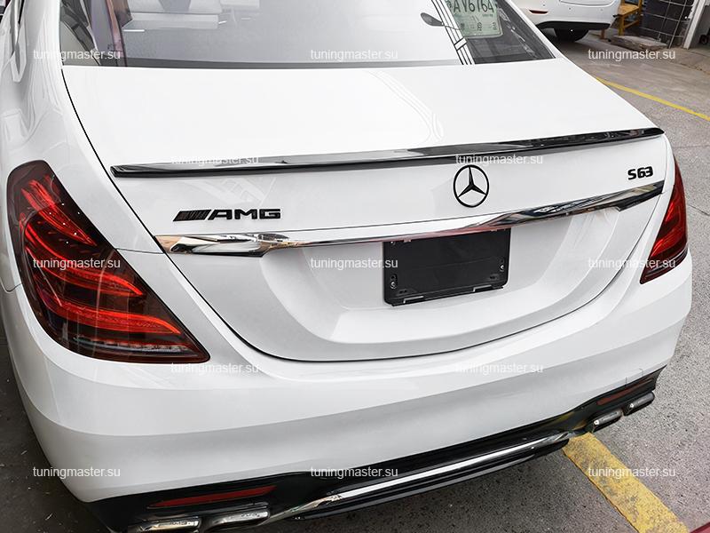 Спойлер на крышку багажника Mercedes Ben Спойлер на крышку багажника Mercedes Benz S-Class W222 AMG (black)