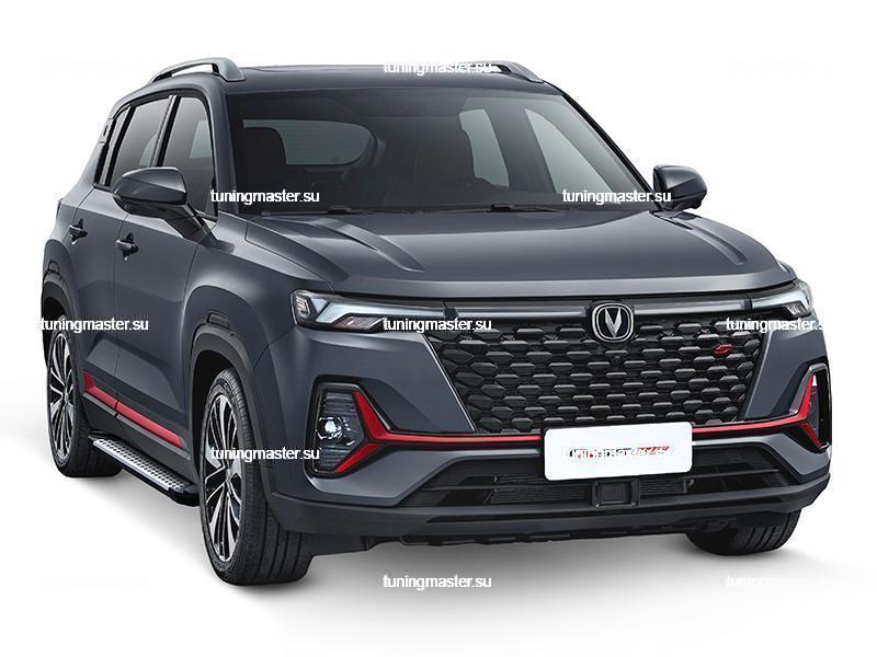 Пороги алюминиевые Changan CS 55 Plus (BMW Style) Пороги алюминиевые Changan CS 55 Plus (BMW Style)
