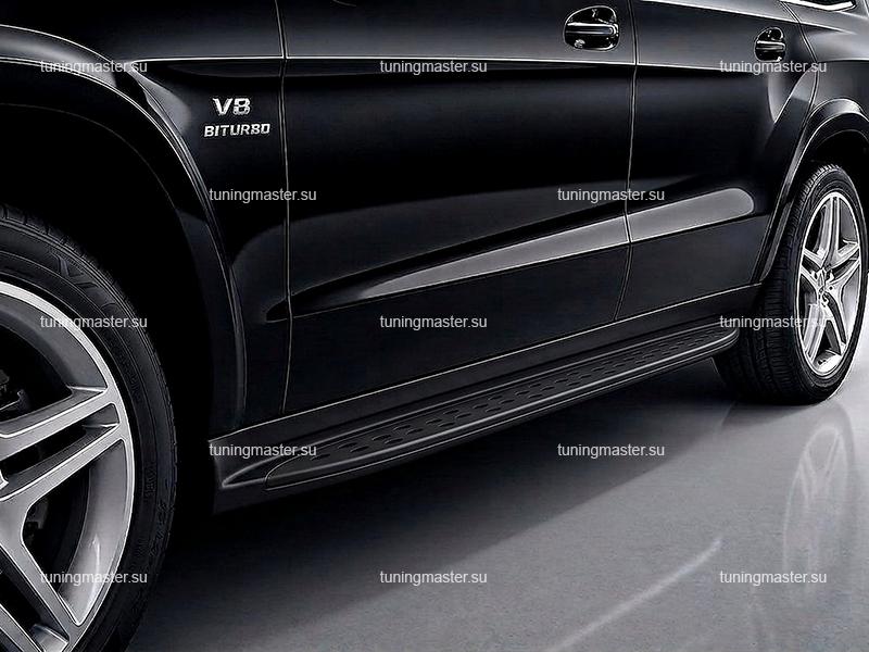 Пороги для Mercedes Benz GL166 (Original Style) Black Пороги для Mercedes Benz GL166 (Original Style) Black